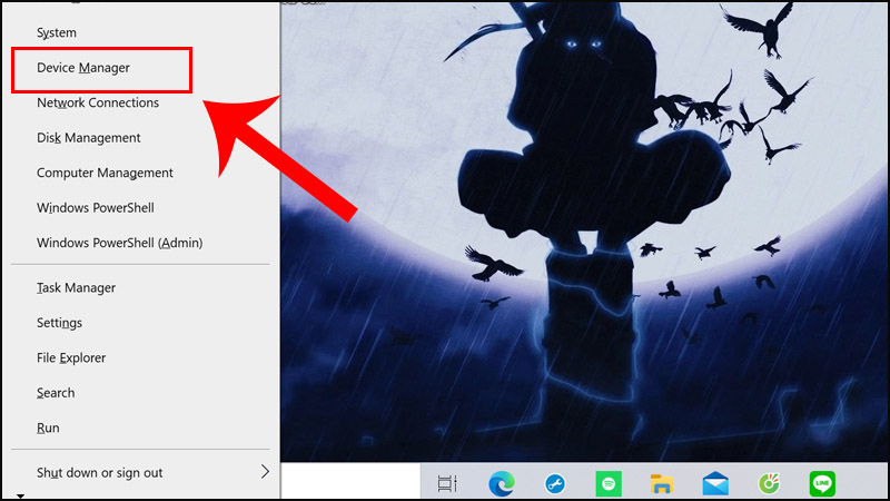 Nhấn tổ hợp Windows + X rồi chọn Device Manager