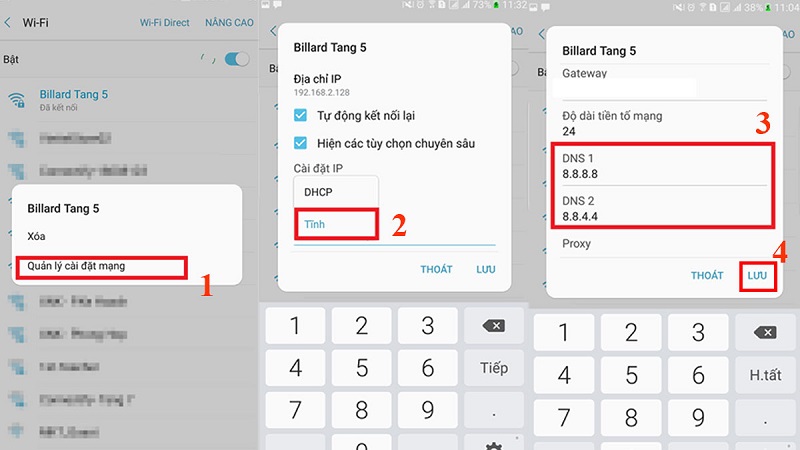 cách đổi dns giảm ping chơi game 9