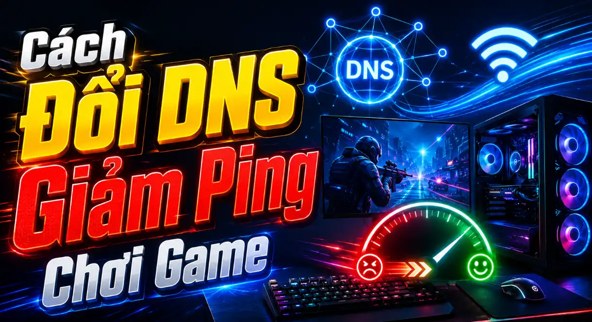 cách đổi dns giảm ping chơi game